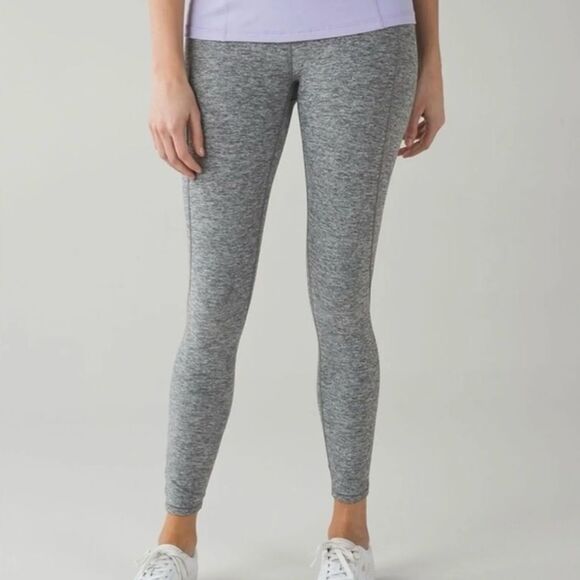 Lululemon Pure Practice  Leggings Pants Gray Size 4 - Picture 4 of 11